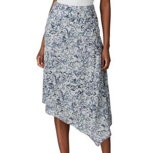 VICTOR ALFARO COLLECTIVE Blue Floral Asymmetric Skirt, Size 8 from Saks